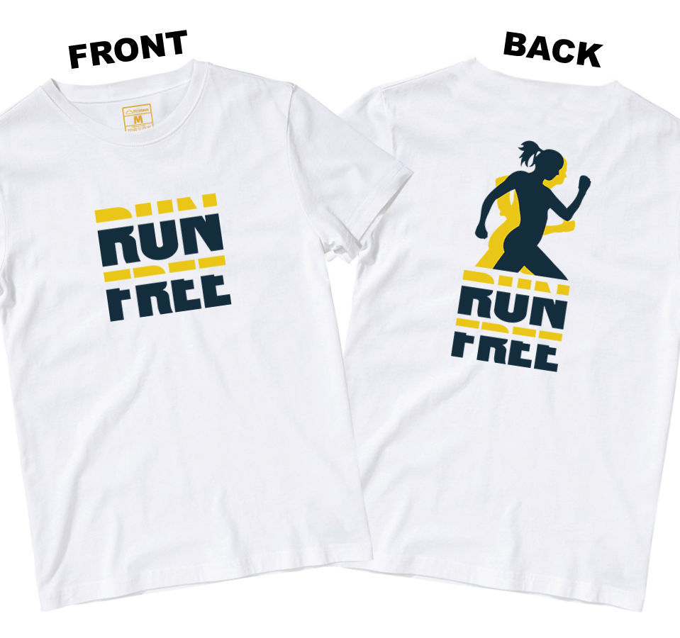 Drifit Shirt: Run Free (Front and Back)