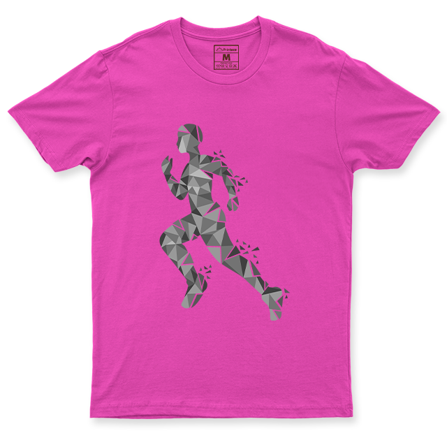 Drifit Shirt: Runner Geometric Male