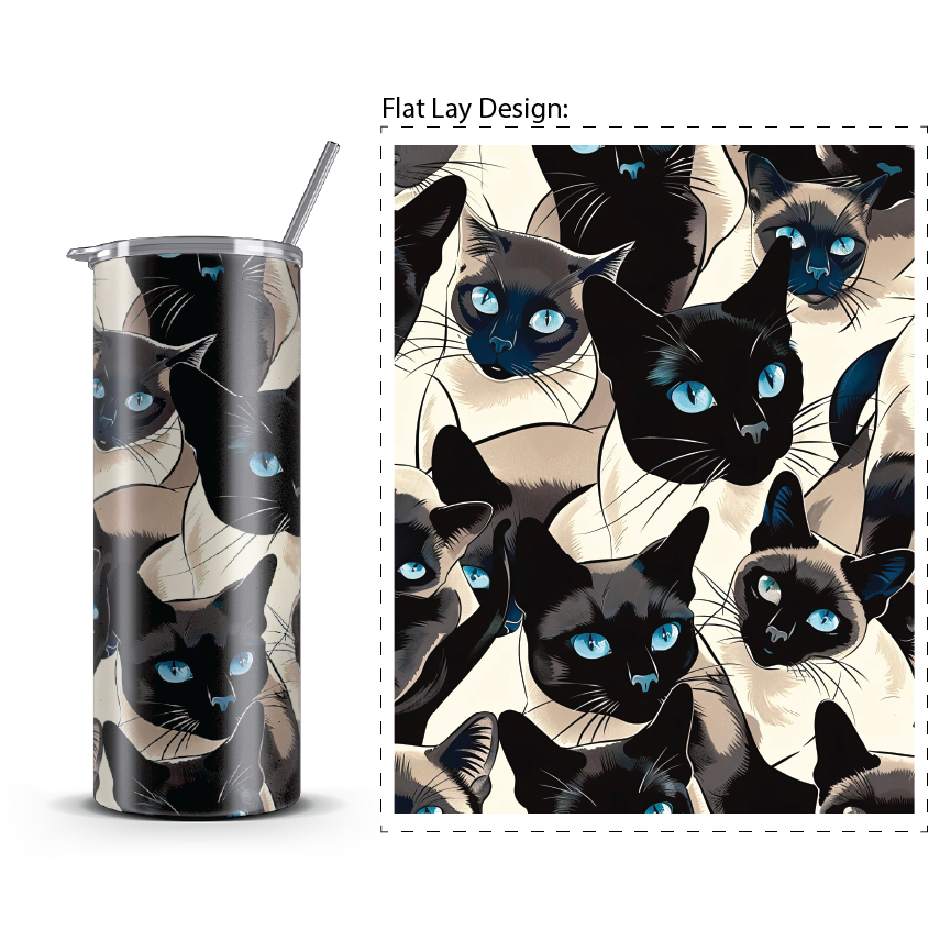 20oz. Slim Tumbler: Siamese