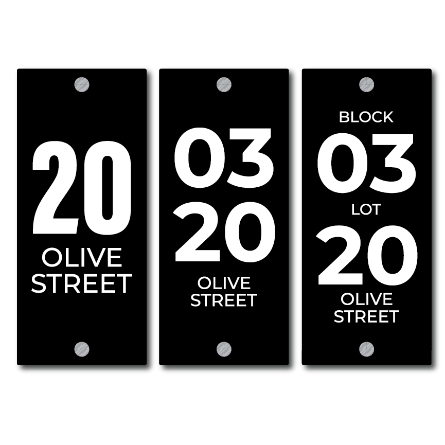 House Number Plate: Simple