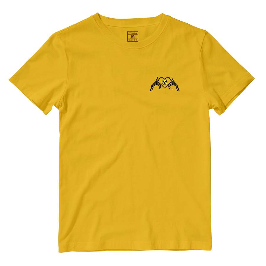 Cotton Shirt: Skeleton Heart Pocket