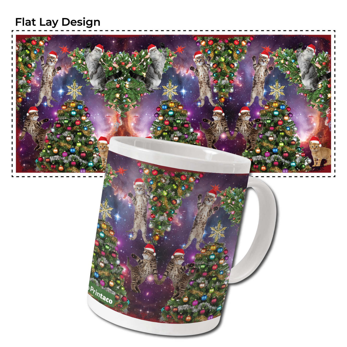 11oz Ceramic Mug: Space MeowMas
