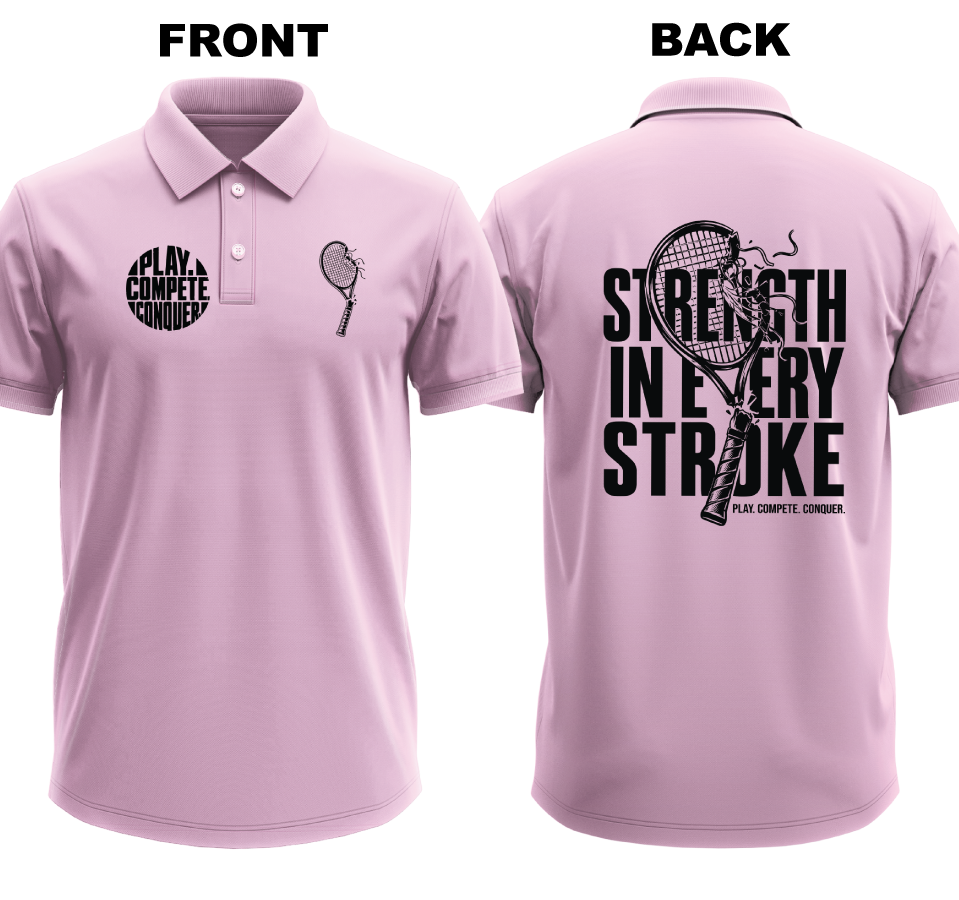 Drifit Polo Shirt: Strength in Every Stroke (Front & Back)