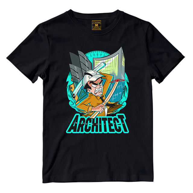 Cotton Shirt: Stressed Architect Male