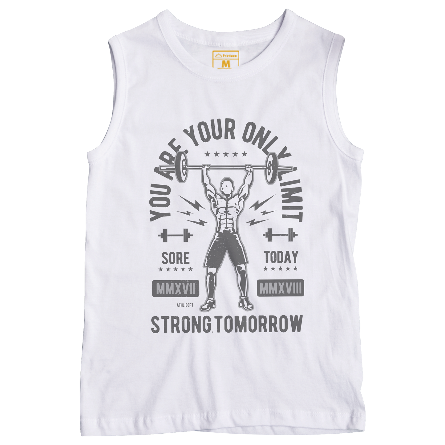 Sleeveless Drifit Shirt: Strong Tomorrow