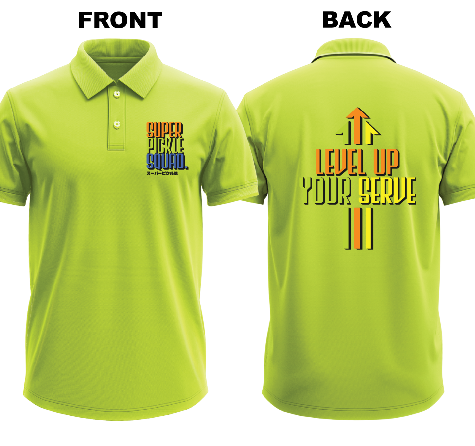 Drifit Polo Shirt: Super Pickle Squad (Front & Back)