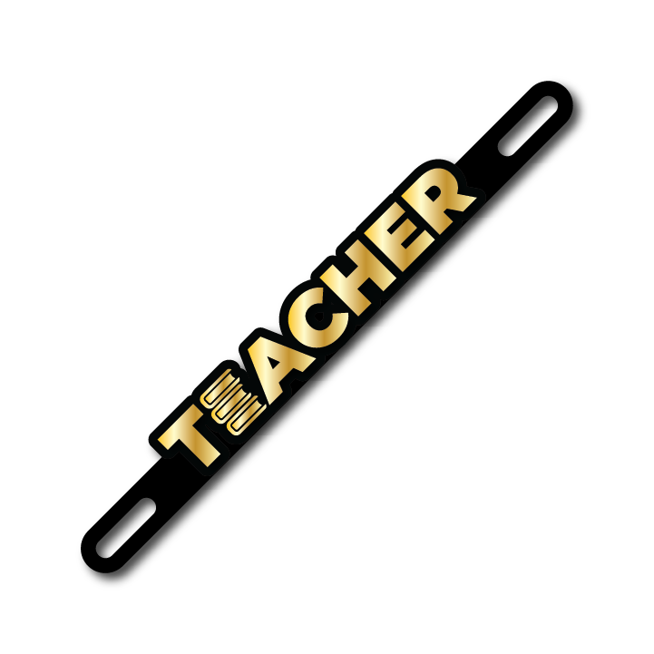 Car Plate Badge: Teacher Version 2