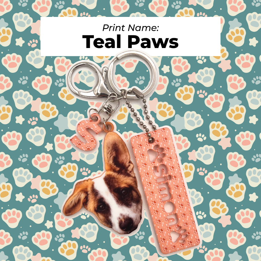 Acrylic Pet Bag Charm: Dog Name Set