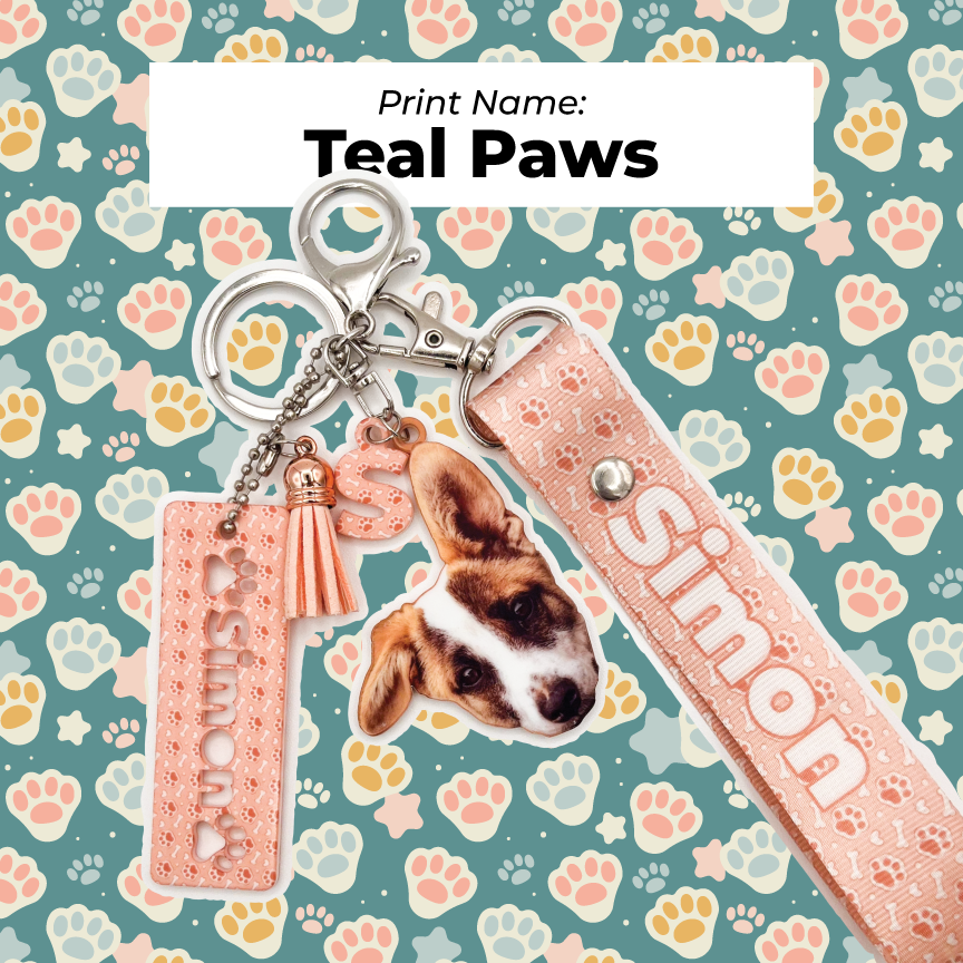 Acrylic Pet Bag Charm: Dog Wristyard Set
