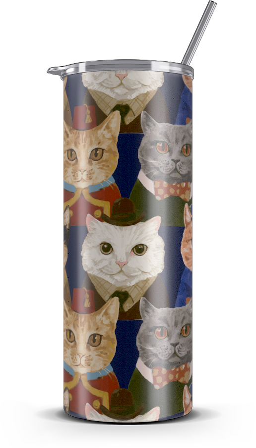 20oz. Slim Tumbler: The Cats