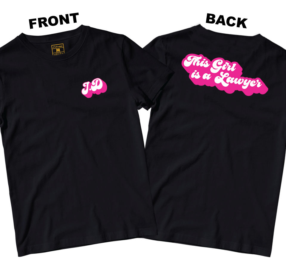 Cotton Shirt: This Girl is a Lawyer (Front and Back)