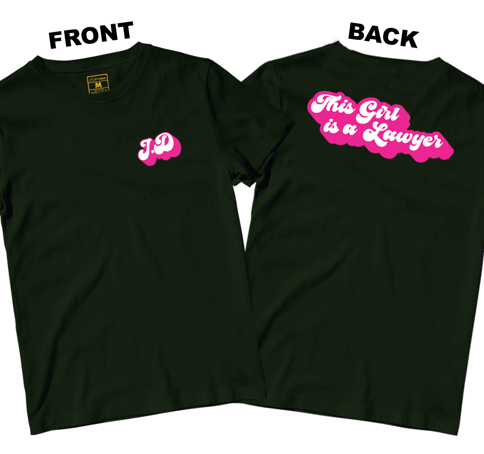 Cotton Shirt: This Girl is a Lawyer (Front and Back)