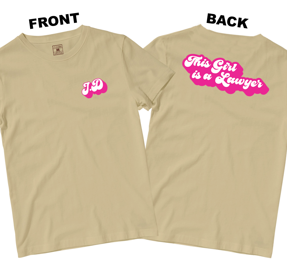Cotton Shirt: This Girl is a Lawyer (Front and Back)