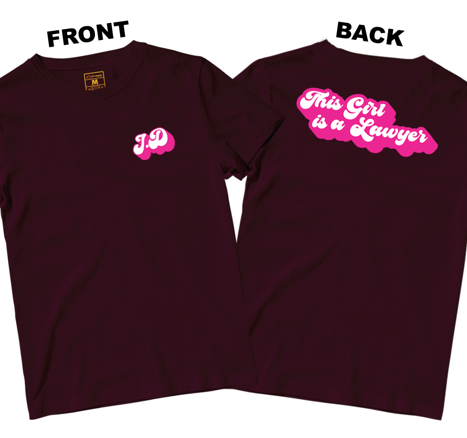 Cotton Shirt: This Girl is a Lawyer (Front and Back)