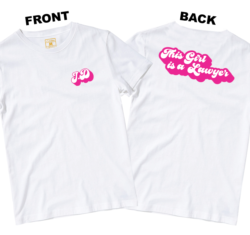 Cotton Shirt: This Girl is a Lawyer (Front and Back)