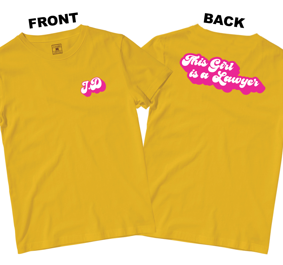 Cotton Shirt: This Girl is a Lawyer (Front and Back)