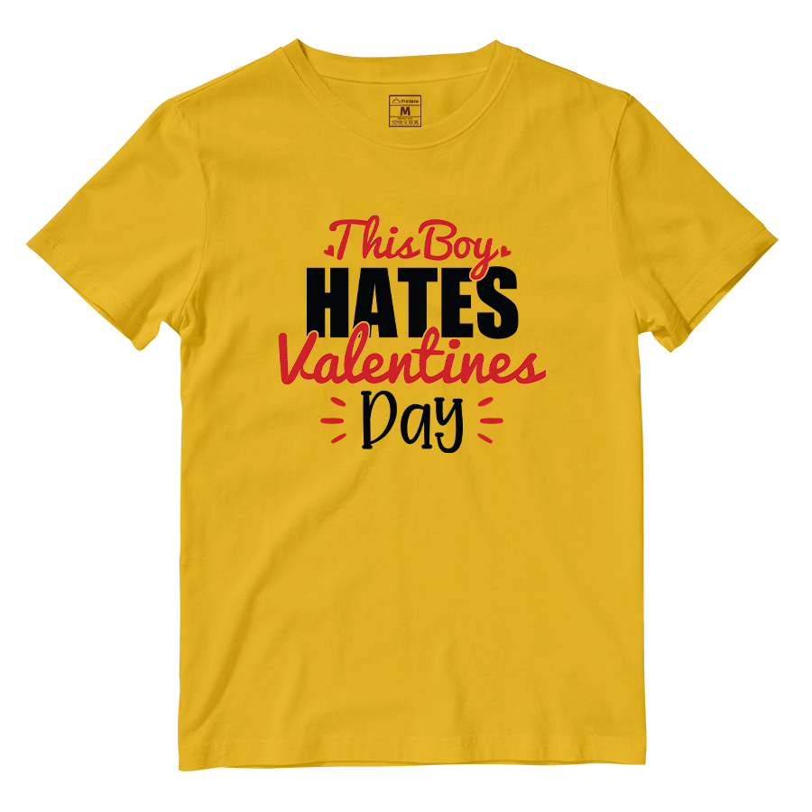 Cotton Shirt: This boy hates valentines
