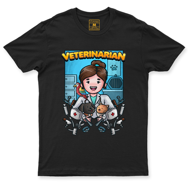 C. Spandex Shirt: Veterinarian Blue Female