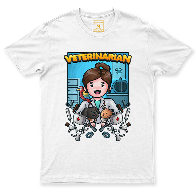 C. Spandex Shirt: Veterinarian Blue Female