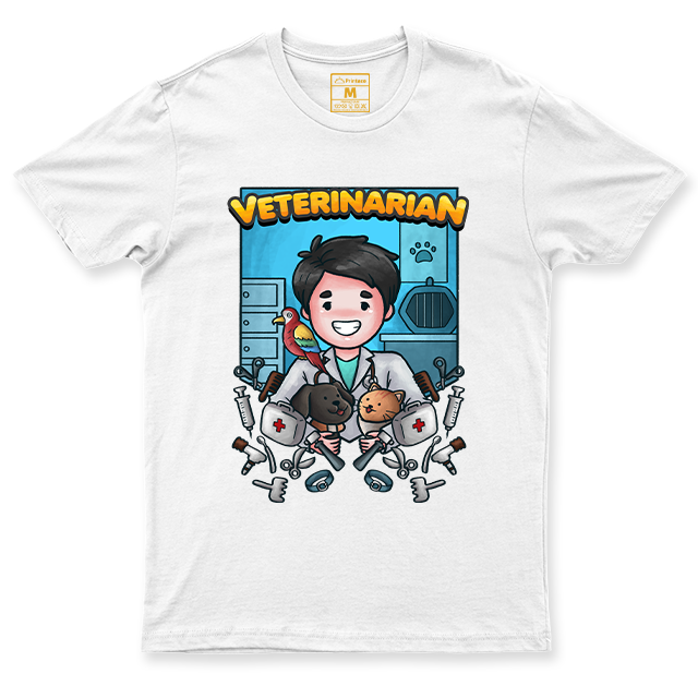 C. Spandex Shirt: Veterinarian Blue Male