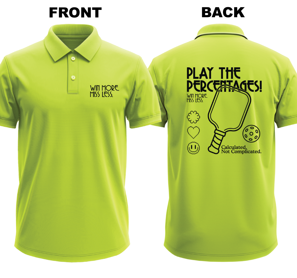 Drifit Polo Shirt: Win More Miss Less (Front & Back)