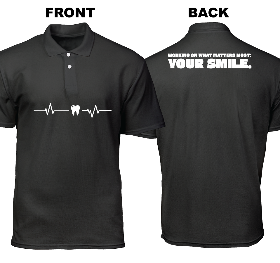 Cotton Polo Shirt: Working On What Matters Most (Front and Back)