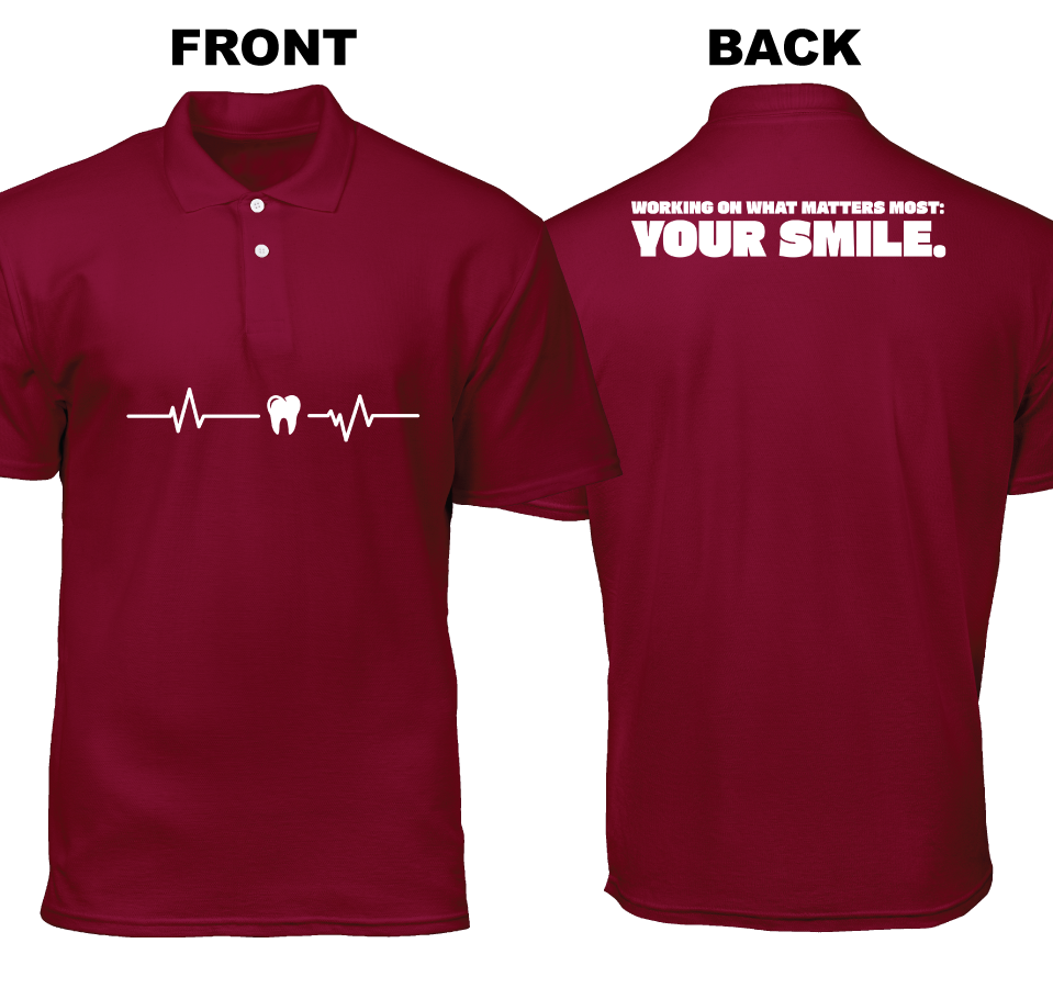 Cotton Polo Shirt: Working On What Matters Most (Front and Back)