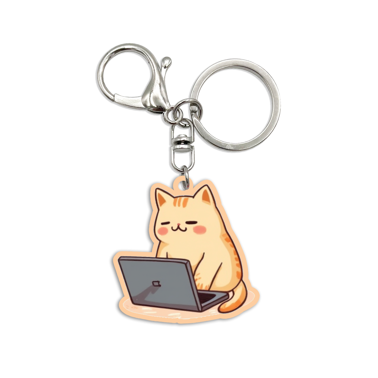 Acrylic Bag Charm: Working Cat
