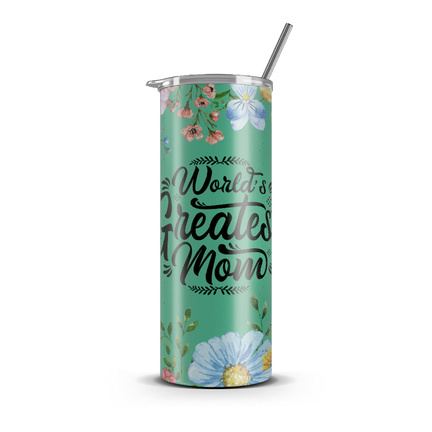 20oz. Slim Tumbler: World Greatest Mom