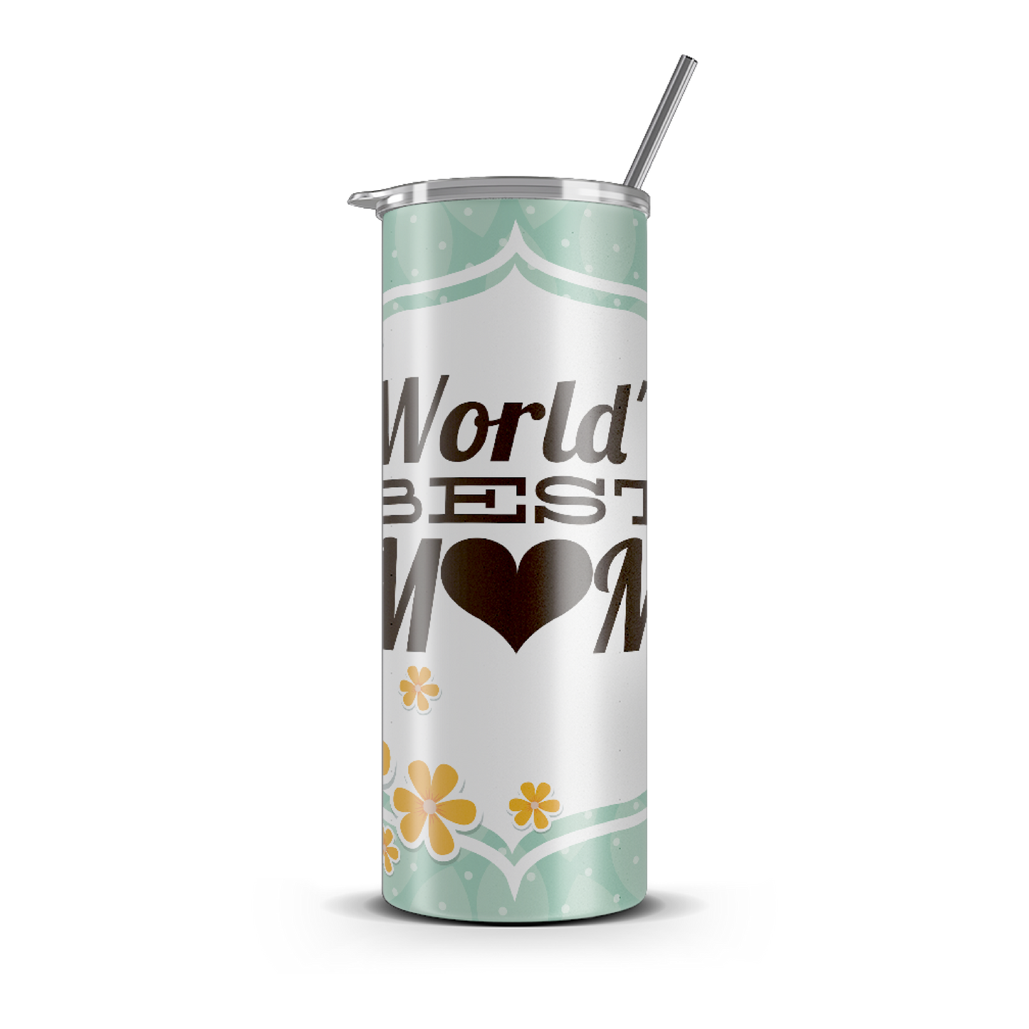 20oz. Slim Tumbler: World's Best Mom