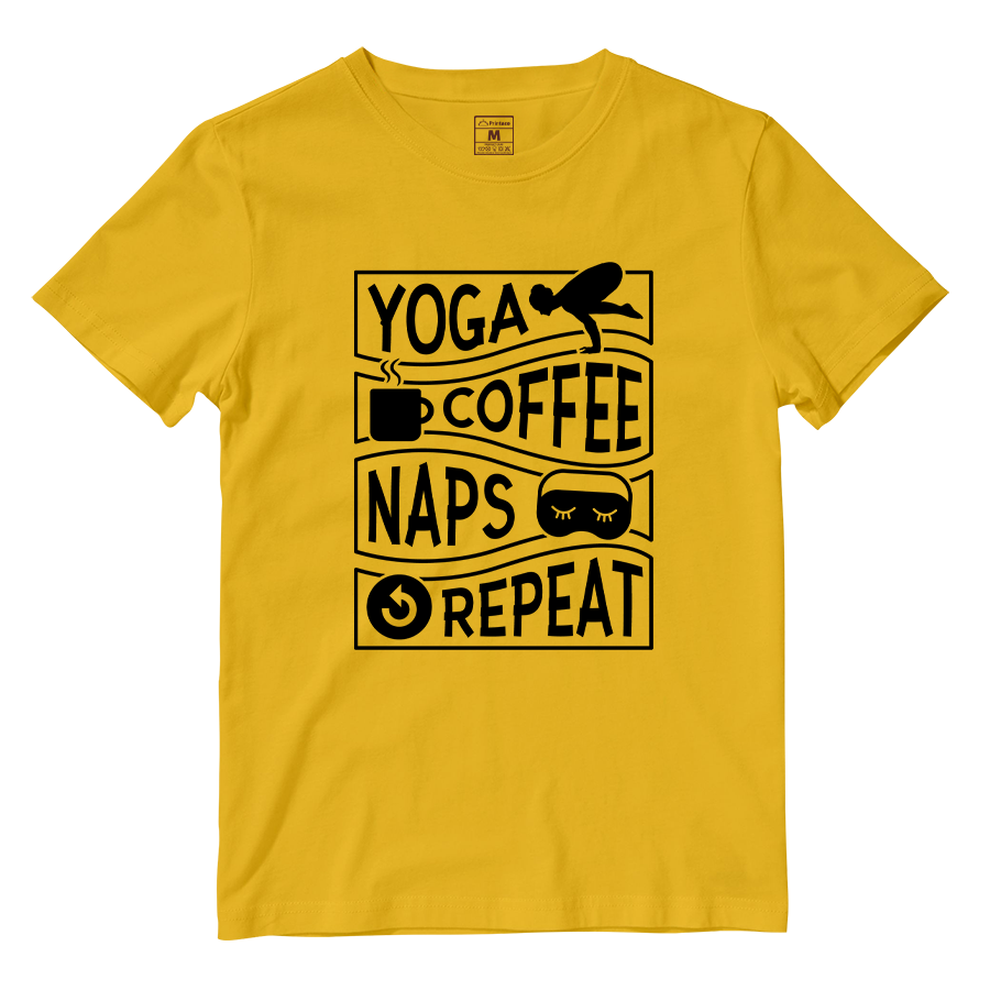 Cotton Shirt: Yoga, coffee, and naps