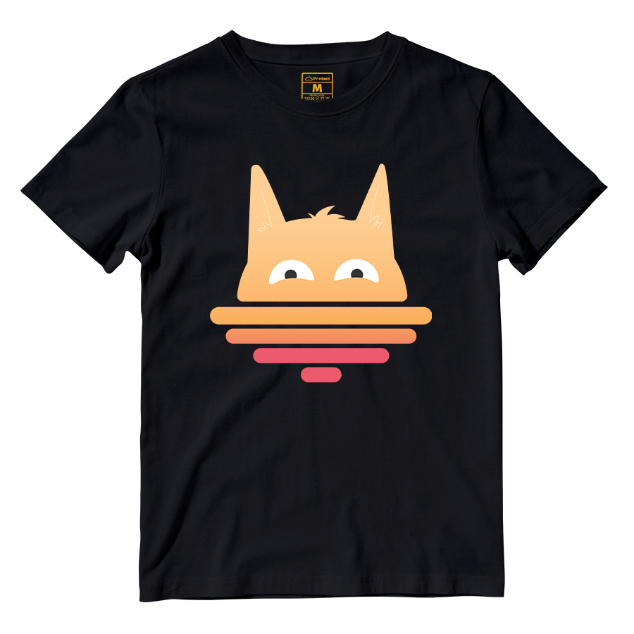 Cotton Shirt: Cat Sunrise