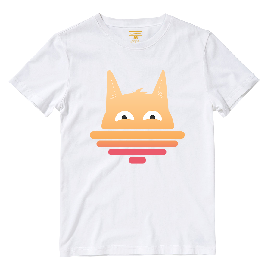 Cotton Shirt: Cat Sunrise