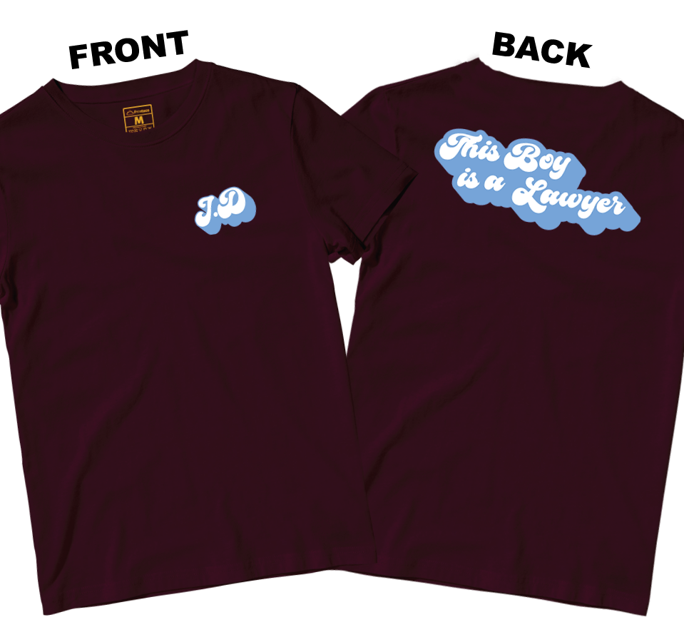 Cotton Shirt: This Boy is a Lawyer (Front and Back)