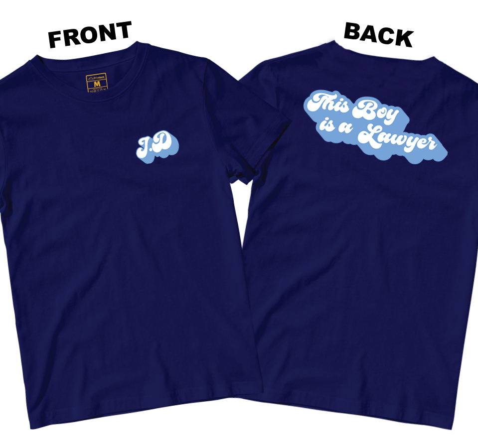 Cotton Shirt: This Boy is a Lawyer (Front and Back)