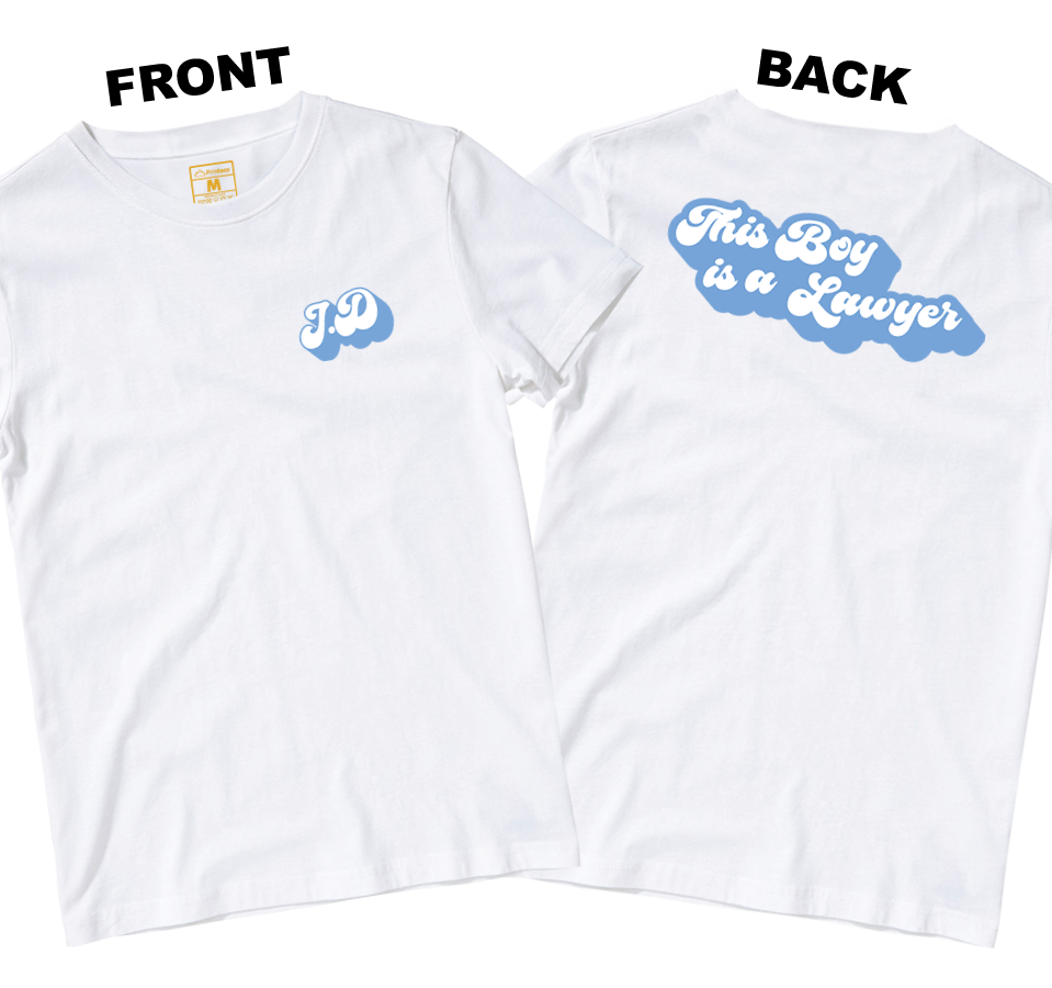 Cotton Shirt: This Boy is a Lawyer (Front and Back)