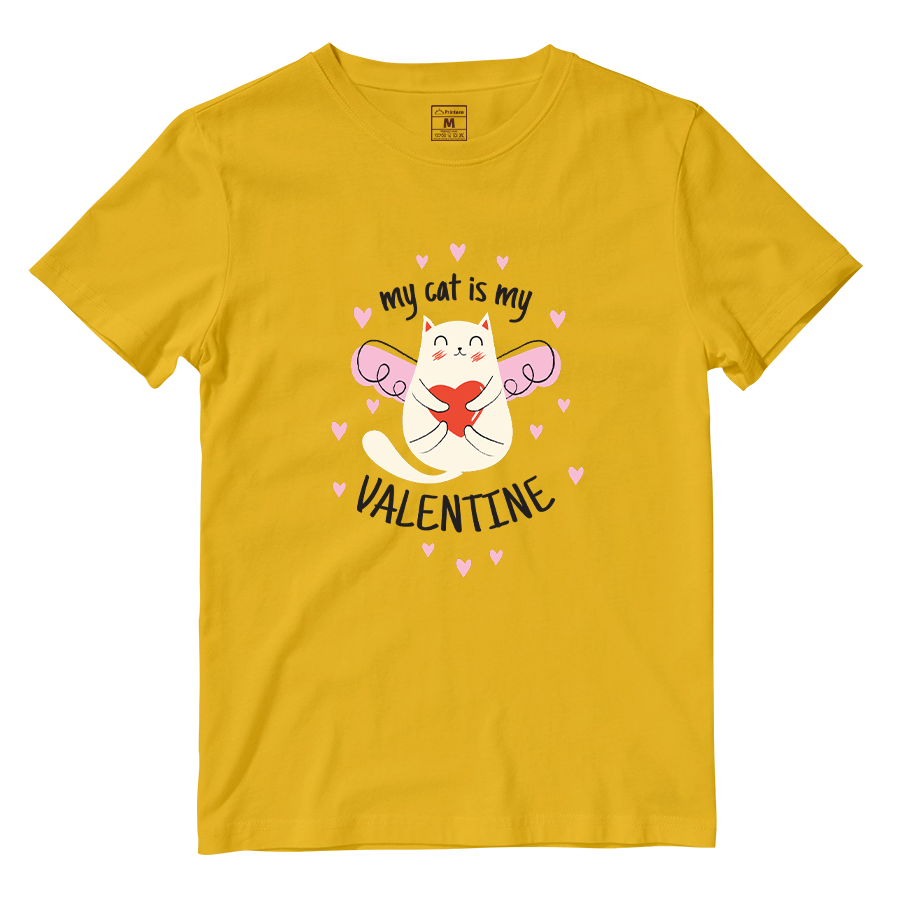 Cotton Shirt: My cat is my valentine