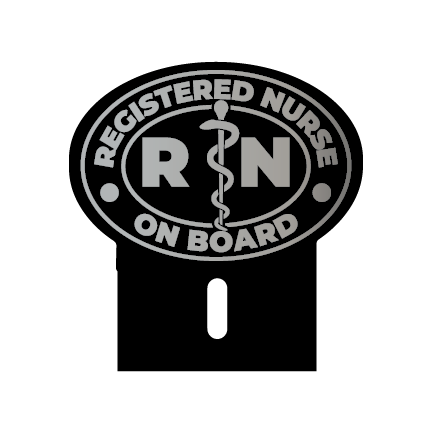 Acrylic Car Emblem: RN Nurse