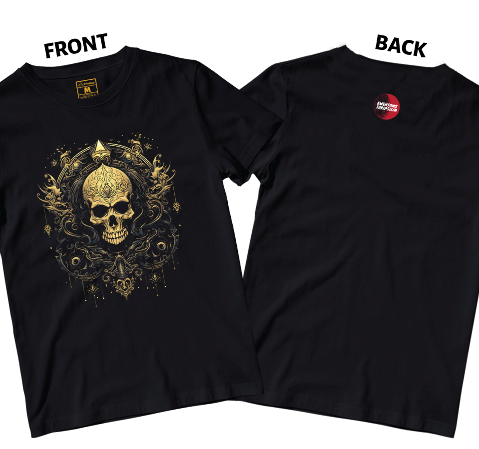 Cotton Shirt: Golden Skull