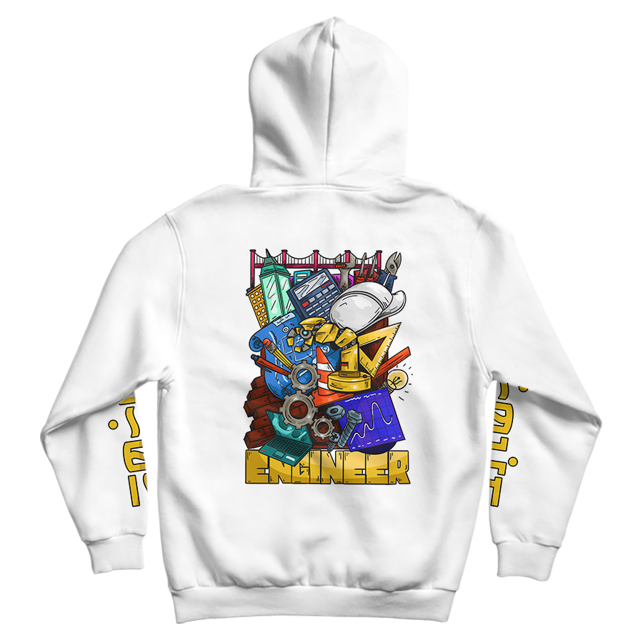 Engineer Doodle Front&Back Hoodie