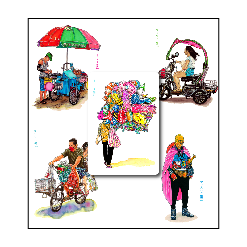 Manila Ukiyo-E Sticker Pack 3