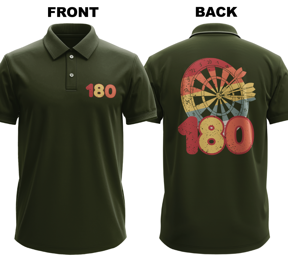 Drifit Polo Shirt: 180 (Front & Back)