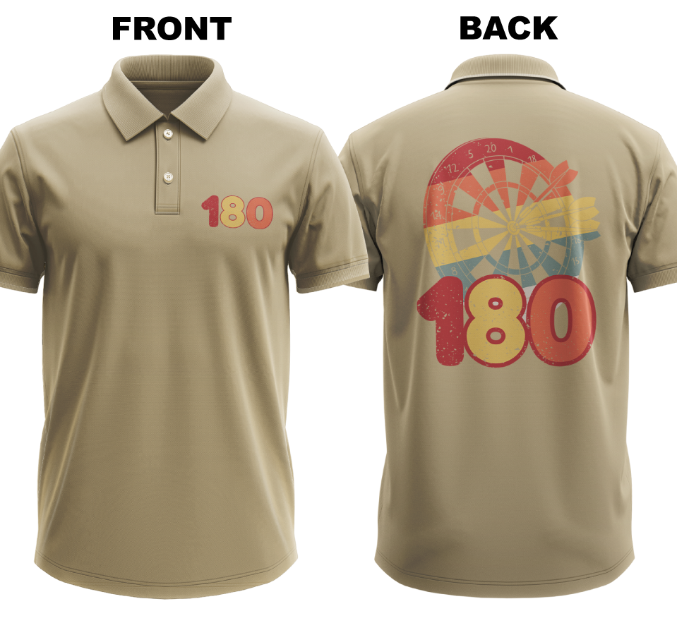 Drifit Polo Shirt: 180 (Front & Back)
