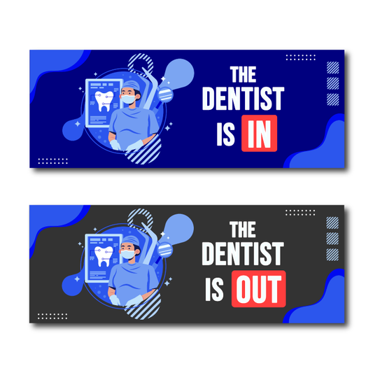 Door Sign: Dentist Blue