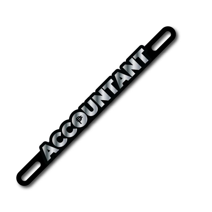 Car Plate Badge: Accountant Version 2