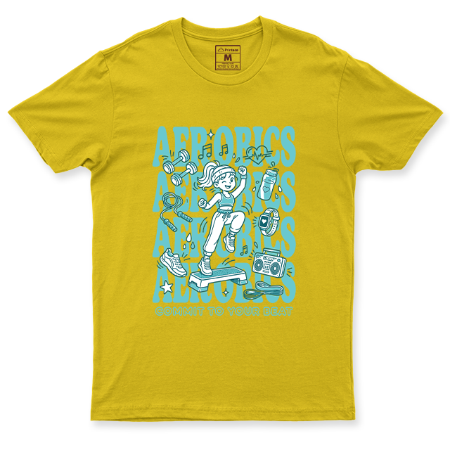 Drifit Shirt: Aerobics Cartoon