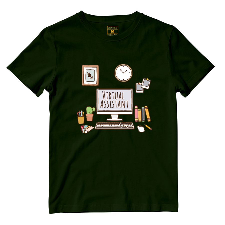 Cotton Shirt: Aesthetic Virtual Assistatnt Desk