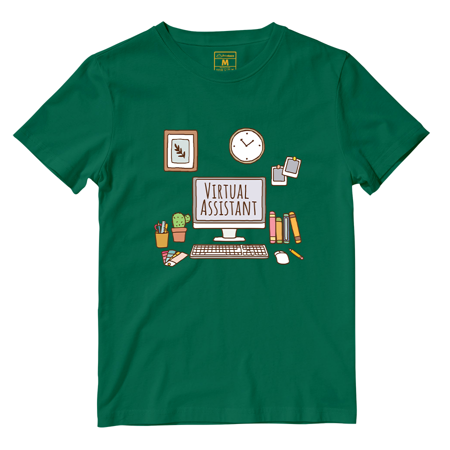 Cotton Shirt: Aesthetic Virtual Assistatnt Desk