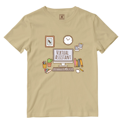 Cotton Shirt: Aesthetic Virtual Assistatnt Desk