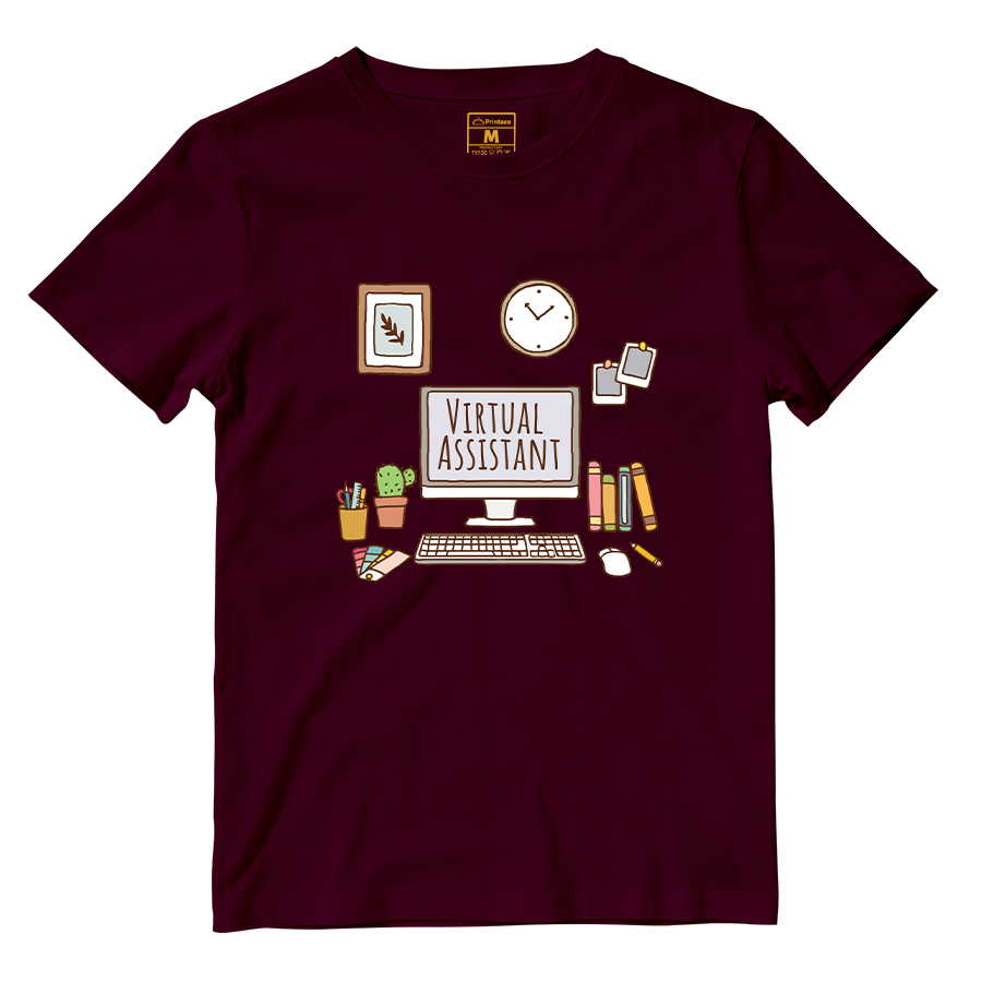 Cotton Shirt: Aesthetic Virtual Assistatnt Desk